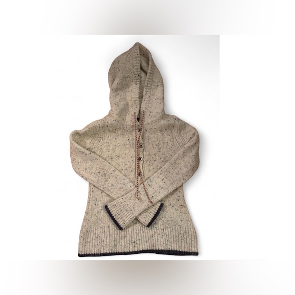 Patagonia Ranchito Wool Blend Buttoned Hoodie Long Sleeved Hooded Sweater Top - Picture 3 of 16